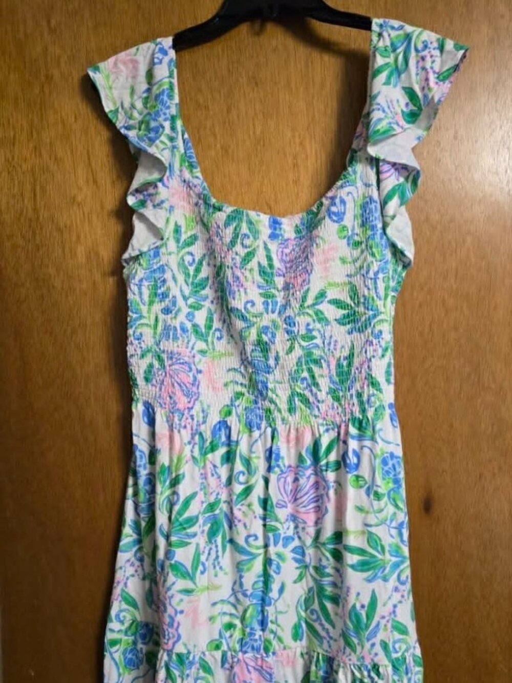NWT Lilly Pulitzer Jilly Smocked Dress Resort White Just A Pinch XL